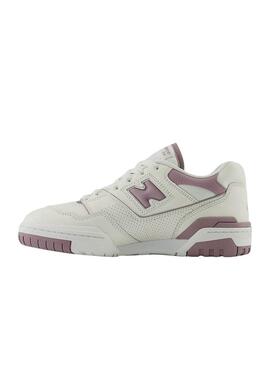 Baskets New Balance blanc et rose 550 pour femme