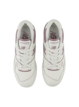 Baskets New Balance blanc et rose 550 pour femme