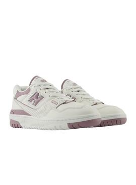 Baskets New Balance blanc et rose 550 pour femme