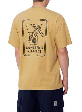 T-shirt Carhartt Stamp jaune pour homme