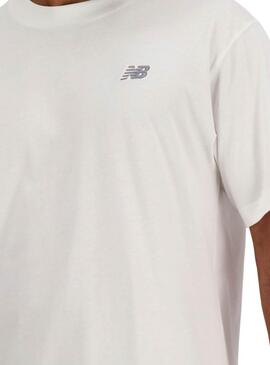 T-shirt New Balance Essentials Blanc Pour Homme.