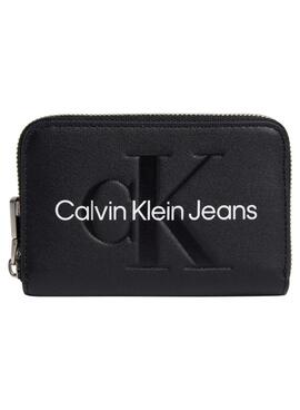 Portefeuille Calvin Klein Sculpted noir pour femme