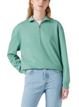 Sweat à capuche Levis Everyday vert pour femme