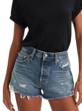 Levis 501 courte déchiré pour femme