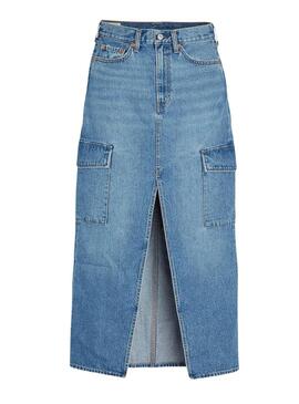 Jupe Levi's Column Bleu Cheville pour Femme