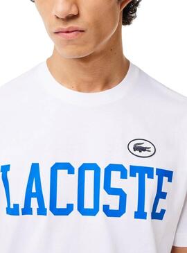 T-shirt Lacoste TH7411 Blanc Pour Homme