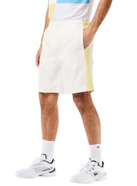 Short Lacoste Sportsuit Blanc Pour Homme