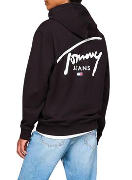 Sweat à capuche Tommy Jeans Logo Signature Noir