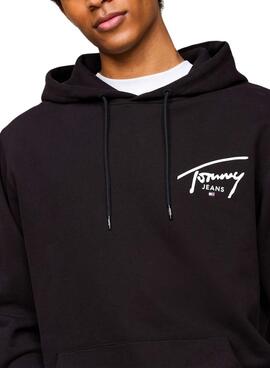 Sweat à capuche Tommy Jeans Logo Signature Noir