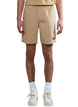 Chemise Napapijri Boyd beige pour homme et femme