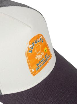 Casquette Le Poulpe Sealovers blanc et bleu pour homme