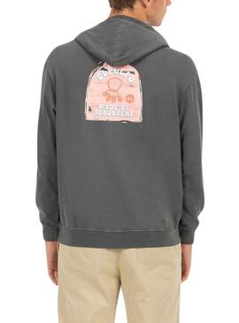 Sweat à capuche Le Poulpe Sealovers gris pour homme