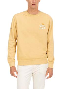 Sweatshirt Le Poulpe Tu Sais à la Mer Jaune pour homme