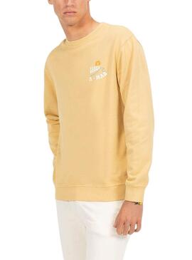 Sweatshirt Le Poulpe Tu Sais à la Mer Jaune pour homme