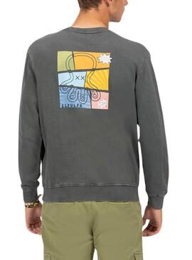 Sweat à capuche Le Poulpe Comic gris pour homme