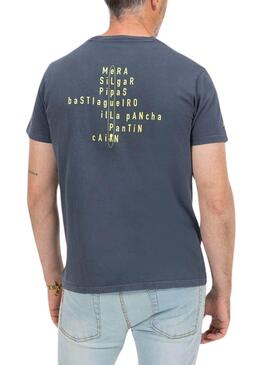 T-shirt Le Poulpe Plage bleue pour homme