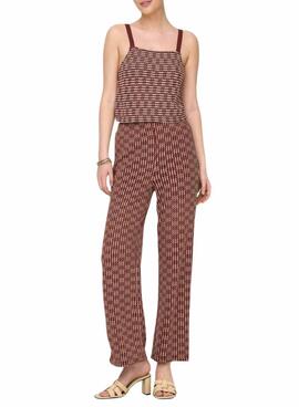 Pantalon Only Tove rouge pour femme