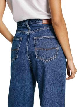 Jean Pepe Jeans Barrel en denim foncé pour femme.