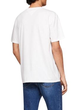 T-shirt Tommy Jeans Reg RWB blanc pour homme