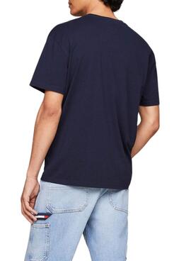 T-shirt Tommy Jeans régulière bleu marine pour homme