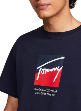 T-shirt Tommy Jeans régulière bleu marine pour homme