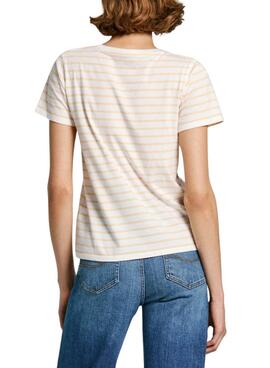 T-shirt Pepe Jeans Elba jaune pour femme