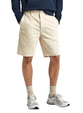 Shorts Pepe Jeans Regular Beige pour Homme