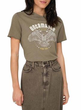 T-shirt Only Lucy verte pour femme