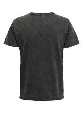 T-shirt Only Lucy noir pour femme.