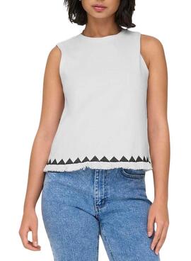 Top Only Liva blanc pour femme