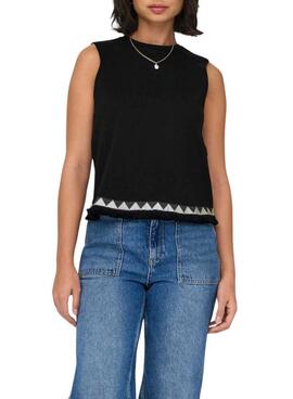 Top Only Liva noir pour femme