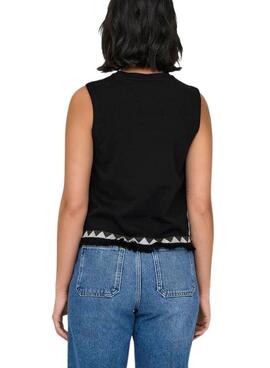 Top Only Liva noir pour femme