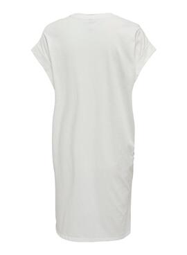 Robe blanche Only Lucy pour femme.