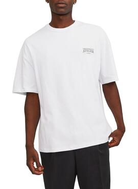 T-shirt Jack and Jones Santorini blanc pour homme