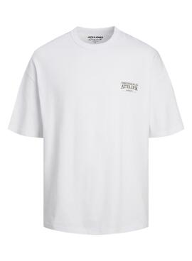 T-shirt Jack and Jones Santorini blanc pour homme