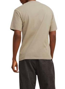 T-shirt Jack and Jones Jorsequioia en sable pour homme