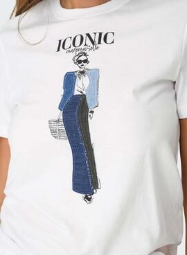 T-shirt Only Emma Iconic blanc pour femme