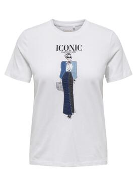 T-shirt Only Emma Iconic blanc pour femme