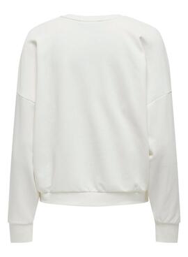 Sweat-shirt Only Layla beige pour femme