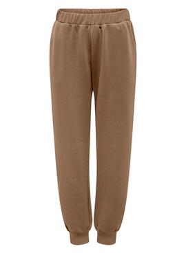 Pantalon jogger Only Lalina couleur toffee pour femme.