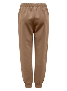 Pantalon jogger Only Lalina couleur toffee pour femme.