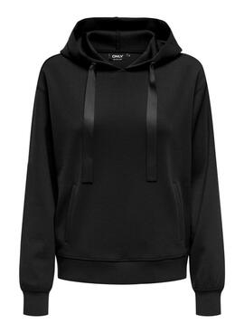 Sweat à capuche Only Lalina noir pour femme