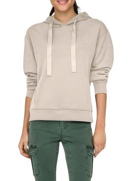 Sweatshirt Only Lalina beige pour femme