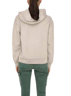 Sweatshirt Only Lalina beige pour femme