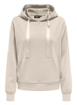 Sweatshirt Only Lalina beige pour femme