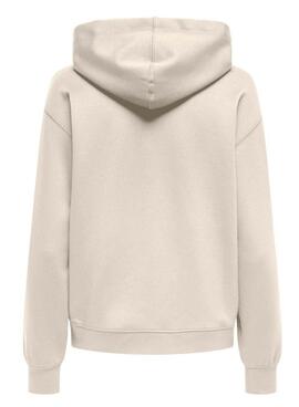 Sweatshirt Only Lalina beige pour femme