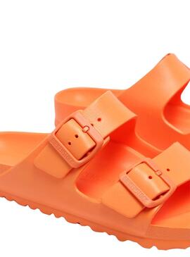 Sandales Birkenstock Arizona étroit ajustement orange pour femme