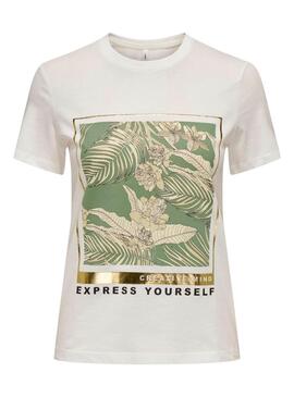 T-shirt Only Molli vert pour femme