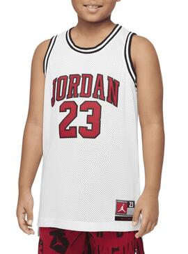Maillot Jordan 23 blanc pour enfant.