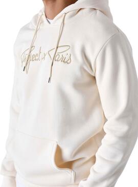 Sweat à capuche Project x Paris crème pour homme.